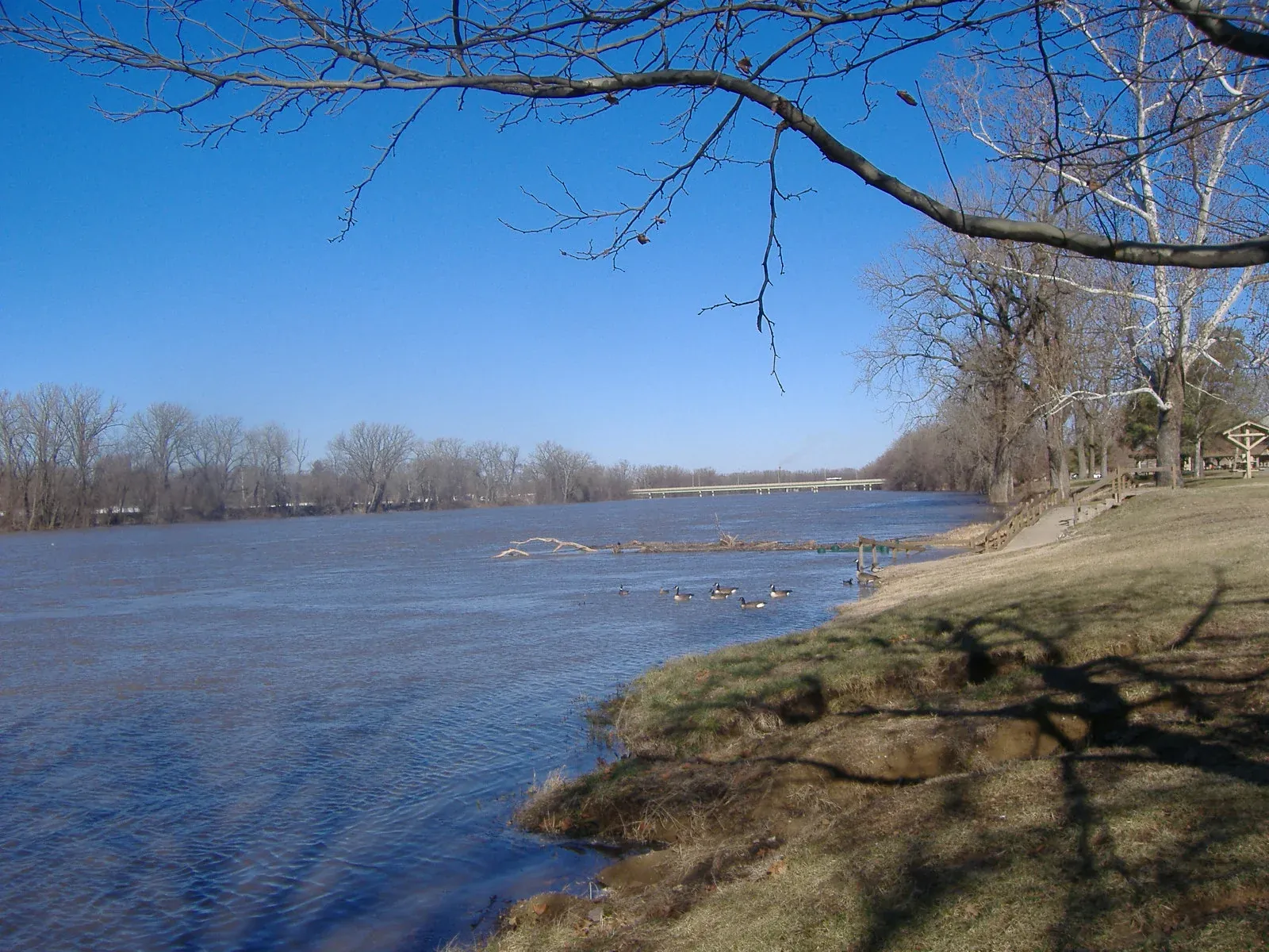 The Wabash River at Fairbanks Park in Terre Haute